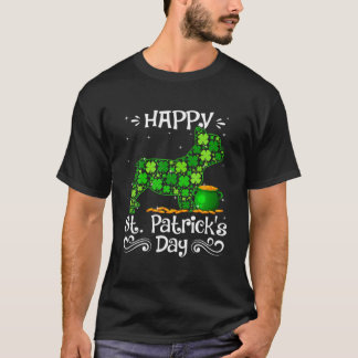 Happy St Patrick's Day French Bulldog Dogs Shamroc T-Shirt