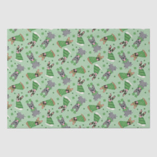Happy St Patricks Day French Bulldogs Tissue Paper
