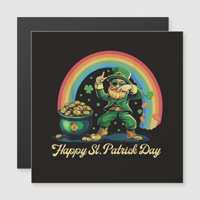Happy St Patricks Day Funny Leprechaun (Front/Back)