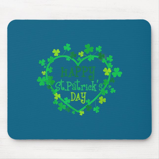 Happy St. Patrick's Day Funny Saint Patrick Irish  Mouse Pad (Front)