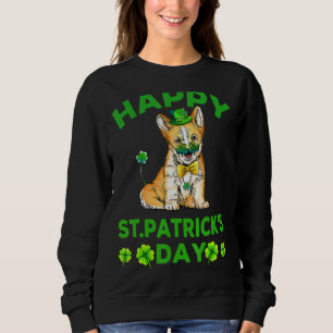 Happy St Patrick's Day Funy Saint Patricks Corgi D Sweatshirt