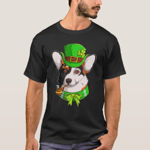 Happy St Patrick's Day Funy Saint Patricks Corgi D T-Shirt