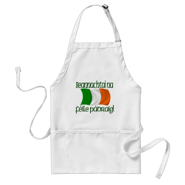 Happy St. Patrick's Day (Gaelic) Standard Apron (Front)
