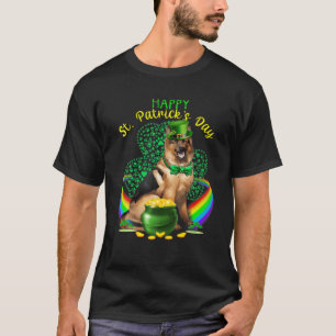 Happy St Patricks Day German Shepherd Leprechaun S T-Shirt