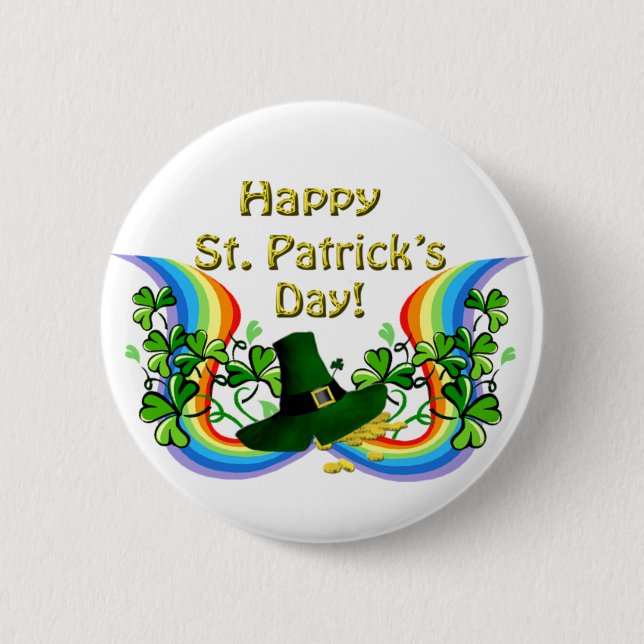 Happy St. Patrick's Day Gift 6 Cm Round Badge (Front)