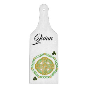 Happy St. Patrick's Day Glass Cutting Board