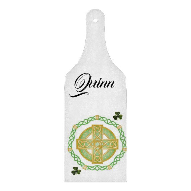 Happy St. Patrick's Day Glass Cutting Board (Front)