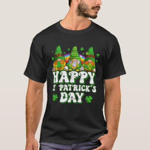Happy St. Patrick's Day Gnome Shamrock men woman k T-Shirt