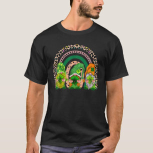 Happy St Patrick's Day Gnomes Rainbow Lucky Clover T-Shirt