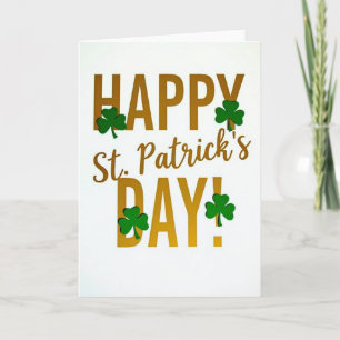Happy St Patricks Day Gold Card