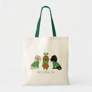 Happy St Patricks Day Goldendoodle Dogs Tote Bag
