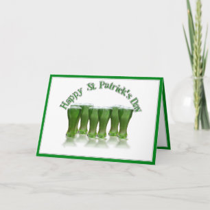 Happy St Patrick's Day Green Beer Card