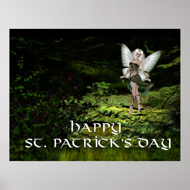 Happy St. Patrick's Day - Green Fairy 1 Print (Front)