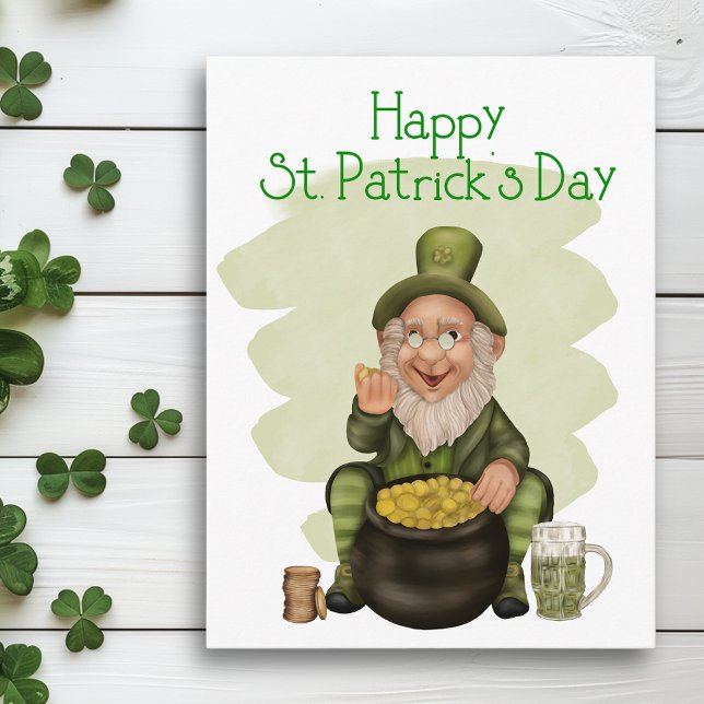Happy St. Patrick's Day Green Leprechaun  Postcard (Creator Uploaded)