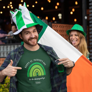 Happy St Patricks Day Green Rainbow Irish Shamrock T-Shirt