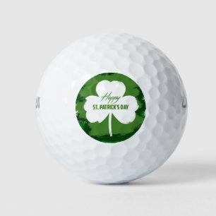 Happy St Patricks Day Green Shamrock Holidays Golf Balls