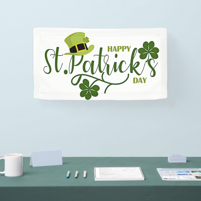 Happy St. Patrick's Day greeting Banner (Tradeshow)