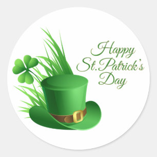 Happy St. Patrick's Day greetings Classic Round Sticker