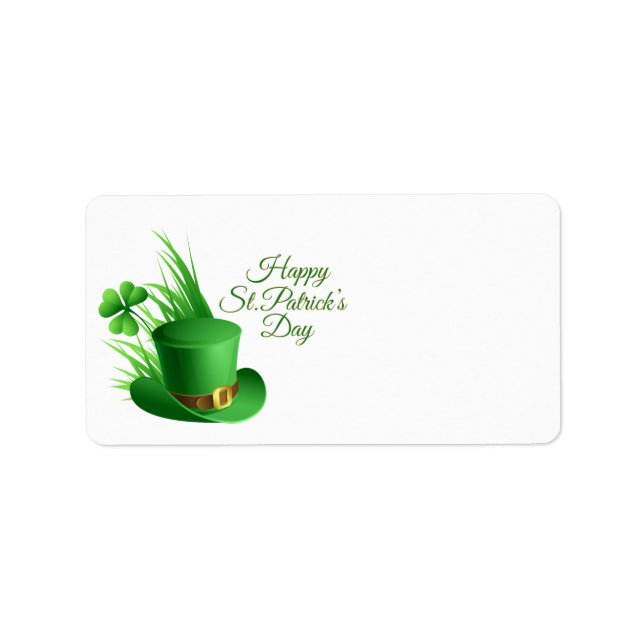 Happy St. Patrick's Day Greetings Label (Front)