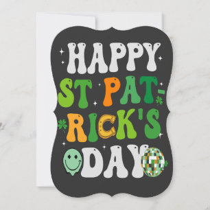 Happy St Patrick's Day Groovy Retro Disco Ball