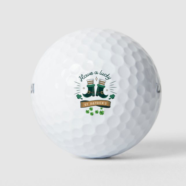 Happy St. Patrick's Day have a lucky day Golf Balls (Front)
