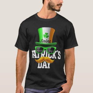 Happy St Patrick's Day Holiday Fun Party Mustache T-Shirt