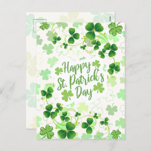 Happy St. Patrick's Day Irish Blessings Holiday Postcard