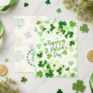 Happy St. Patrick's Day Irish Blessings Holiday Postcard