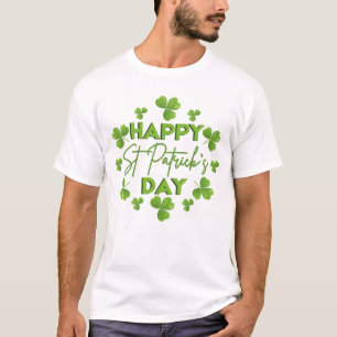 Happy st patricks day Irish Colourful Shamrock T-Shirt