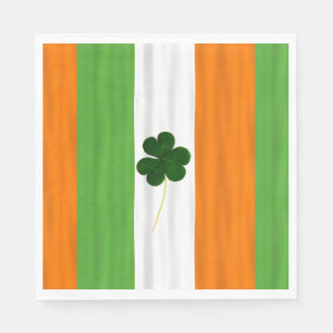 Happy St. Patrick's Day Irish Flag Shamrock Paddy Napkin