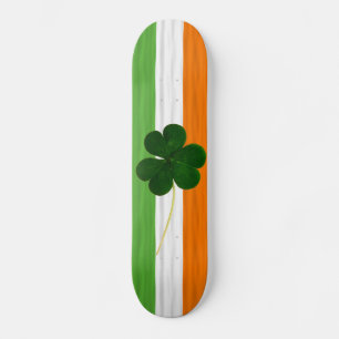 Happy St. Patrick's Day Irish Flag Shamrock Paddy Skateboard