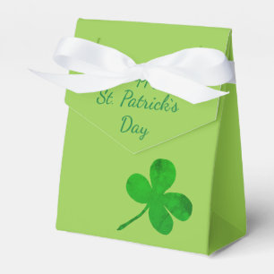 Happy St Patricks Day Irish Green Shamrock Favour Box