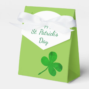 Happy St Patricks Day Irish Green Shamrock Favour Box