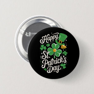Happy St Patrick's Day Irish Heritage St Patty's  6 Cm Round Badge