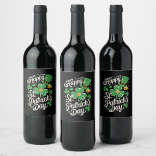 Happy St Patrick's Day Irish Heritage St Patty's  Wine Label