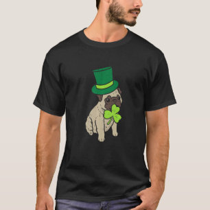 Happy St Patricks Day Irish Pug Dog Cute Saint Pad T-Shirt