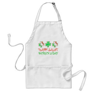 Happy St Patrick's Day Irish Shamrock Flag Cookies Standard Apron