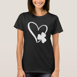 Happy St Patrick's Day Irish Shamrock Heart T-Shirt