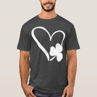 Happy St Patrick's Day Irish Shamrock Heart  T-Shirt