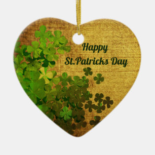 Happy St.Patrick's Day,irish shamrocks Ceramic Ornament