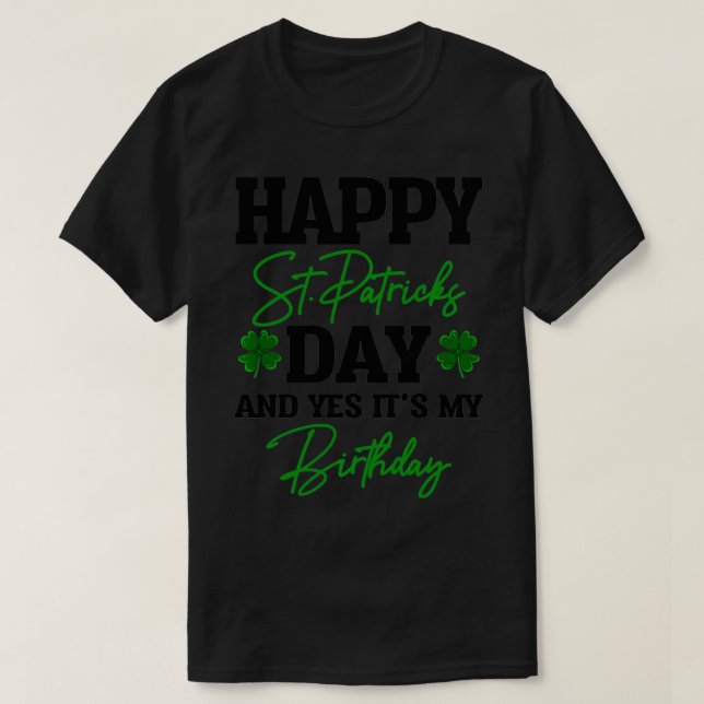 Happy St Patricks Day Its My Birthday Pullover 1  (Design Front)