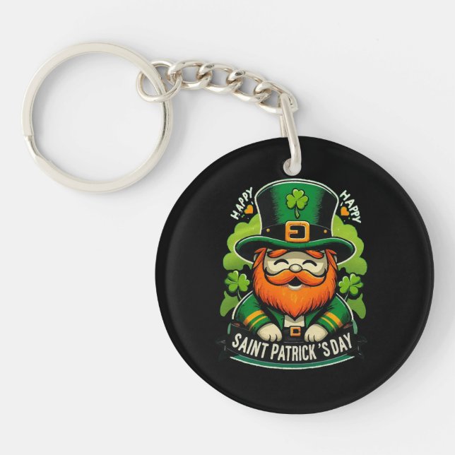 Happy St Patricks Day Key Ring (Front)