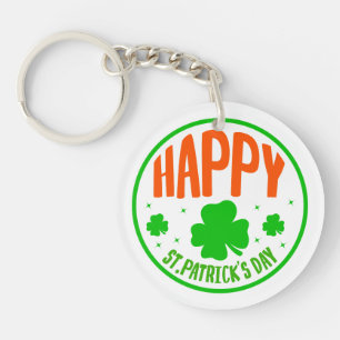 Happy St  Patrick's Day  Key Ring