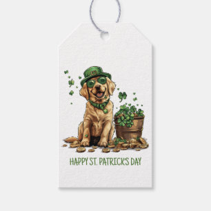 Happy St. Patrick's Day Labrador Retriever Dog Gift Tags