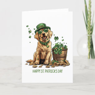 Happy St. Patrick's Day Labrador Retriever Dog Holiday Card
