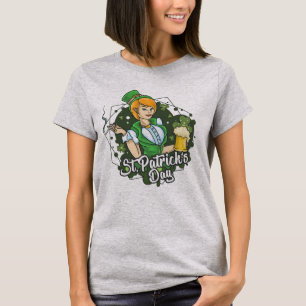 Happy St. Patrick's Day   Lady Bar Maid T-Shirt