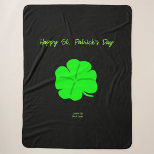 Happy St. Patrick's Day Large Sherpa Blanket
