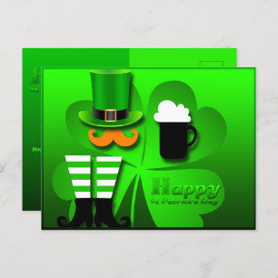 Happy St Patrick's Day Leprechaun Add Photo PostC4 Holiday Postcard