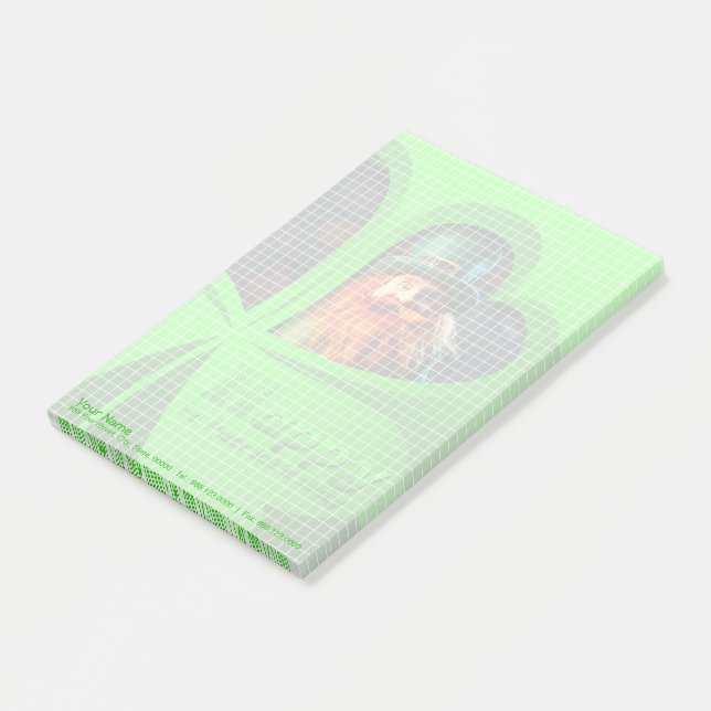 Happy St Patrick's Day Leprechaun Corporate NP4 Post-it Notes (Angled)