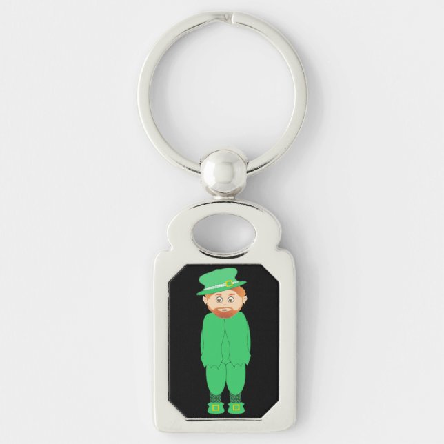 "HAPPY ST. PATRICK'S DAY" LEPRECHAUN KEY RING (Front)